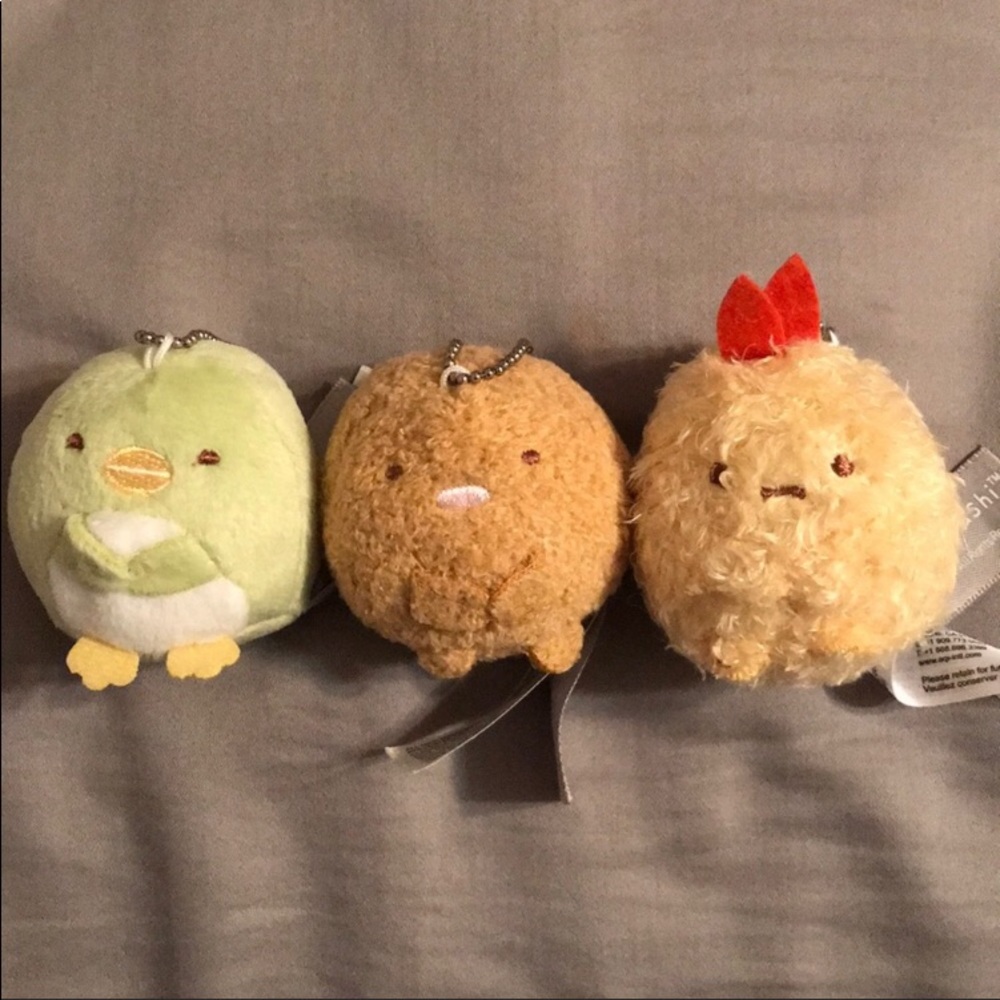 Plush keychain set of 3